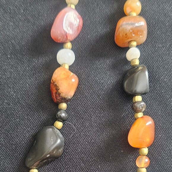 Multicolor Gemstones Beaded Necklace - Picture 10 of 12